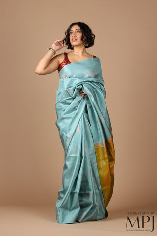 Sky Blue Soft Silk Kanjivaram