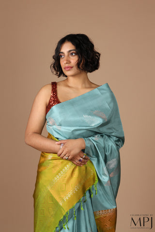 Sky Blue Soft Silk Kanjivaram