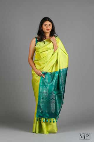 Pear Green Soft Silk Kanjivaram