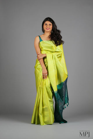 Pear Green Soft Silk Kanjivaram