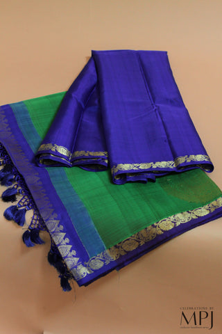 Forest Green Traditional Kanjivaram Saree