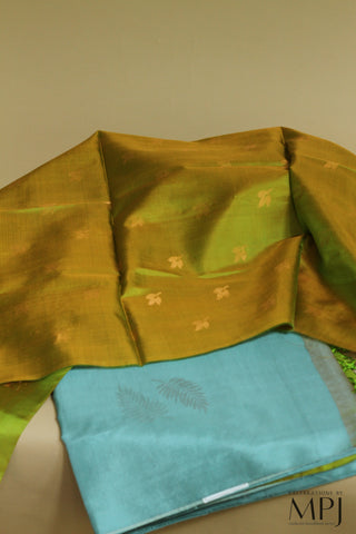 Sky Blue Soft Silk Kanjivaram