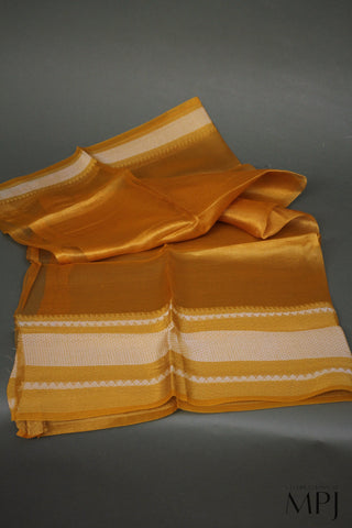 Golden Yellow Tissue Pure Silk Banarasi